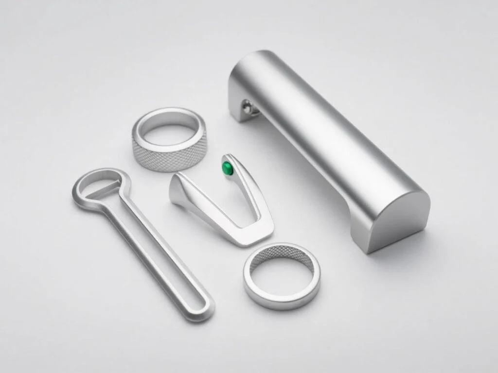 Automotive components- PVD-coated-matte silver